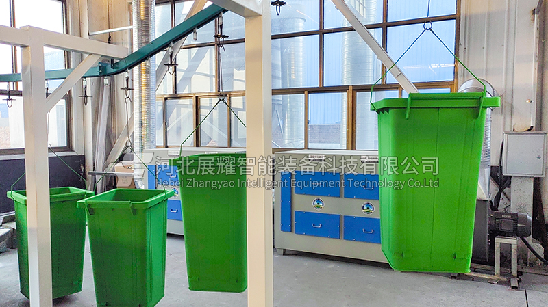 保定垃圾桶粉末喷涂流水线项目案例